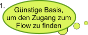 1. Günstige Basis, um den Zugang zum  Flow zu finden